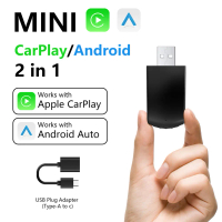 2 in 1 Wireless CarPlay Android Auto Adapter Carplay AI Box เชื่อมต่ออัตโนมัติอะแดปเตอร์ CarPlay ไร้
