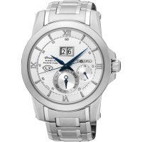 【SEIKO 精工】精工 Kinetic 萬年曆大視窗手錶-銀/41mm 畢業禮物 送禮(7D48-0AR0S SNP133J1)