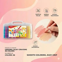 SILKY CRAYON GREEBEL 36C / SILKY CRAYON HALUS GREEBEL / CRAYON SILKY 36 WARNA (PCS)