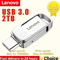 Lenovo Mini 2TB Usb 3.0 Pen Drive Memory USB Flash Drives 1TB 512GB Metal TYPE C OTG High Speed Waterproof 2TB USB memorias