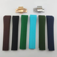21mm Watch Strap NH35 Case NH35 Strap Silicone Rubber Strap For Nautilus 42 MM Case Miyota 8215 NH35/NH36 Case