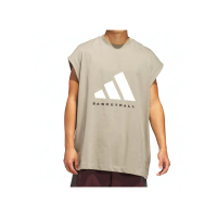 【adidas 愛迪達】ADI BB SL Tee 男款 女款 灰色 寬鬆 圓領 棉質 運動 休閒 無袖 背心 JD6135