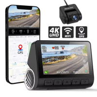 V55+ dashcam 2k 4k with gps Dual lens dash camera car dvr 4k wifi with app front and rear dual 2 channel 4k dash cam