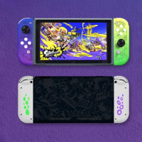 Replacement Housing Shell For Nintendo Switch NS Limited Joy-con Back shell Case Cover DIY For Splatoon 3