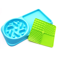 Pet Cat Dog Slow Feeder Bowl Wholesale Slow Feeder Bowl Dog Silicone Licking Mat Anti Choking Cat Pl