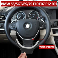 Interior Car Steering Wheel Cover Trim Replacement For BMW 5 5GT 6 7 Series F10 F11 F12 F07 F01 F02 520 525 530 730