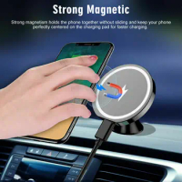 15W Magnetic Wireless Charger Car Holder For iPhone 13 12 Pro Max MagSafe Accessories Fast Charging Mount Smartphone Car Charger