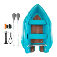 PVC Inflatable Fishing Boat Foldable Canoe Rowing Kayak For Family And Friend