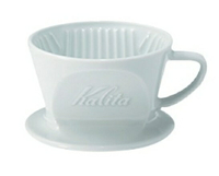 金時代書香咖啡 Kalita 101系列 波佐見燒陶瓷三孔濾杯 簡約白 1-2份 #01010