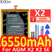 6550mAh KiKiss Powerful Battery For AGM X2 /X2 SE Replacement Accessory Accumulators