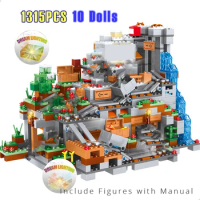 1315pcs The Village Special Edition Building Blocks With Steve Action Figures Compatible My World Set Toy 21138