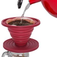 Collapsible Pour Over Coffee Dripper Portable Camping Pour Over Coffee Maker Reusable Silicone Pour Over Coffee Filter