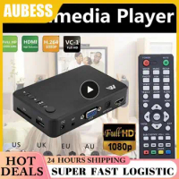 Ultra Media Player For Car TV SD MMC RMVB MP3 USB External HDD U Disk MultiMedia Media Player Box With VGA SD MKV H.265