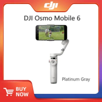 DJI Osmo Mobile 6 3-Axis Phone Gimbal Object Tracking Built-in Extension Rod Portable Foldable Vlogging Stabilizer Platinum Gray