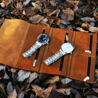 Cow Suede Leather Watch Roll Brown Travel Watch Box Organizer Case Watch box For Rolex Omega Watch Box For Seiko Casio Galaxy