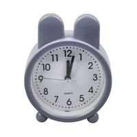 นาฬิกาปลุกตั้งโต๊ะพลาสติก Hopping รุ่น L211112-21-1 ขนาด 10 x 4 x 12 ซม. สีเทา