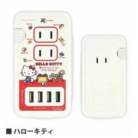 【震撼精品百貨】Hello Kitty 凱蒂貓~日本三麗鷗SANRI-AC USB 快速充電插座多孔*03925