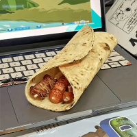Pencil Pouch Creative Design Flying Pancake Pencil Case Canvas Material Fun Burrito Design Pancake P