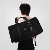 Hierarchy Studios FA - Black Eyelet Metal Logo Duffle Bag Duffle Bag