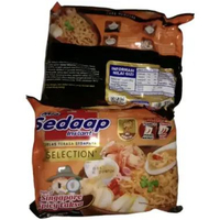Sedaap Singapore Laksa 83gr, Sedaap Korean Spicy Soup 77gr, Sedaap Soto 76gr, Sedaap Kari 76gr, Seda