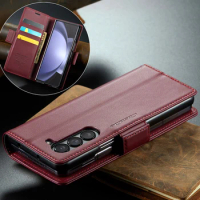 Leather Wallet Flip Case For Samsung Galaxy Z Fold5 Fold 5 Book Coque