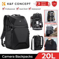 K&amp;F Concept Outdoor Camera Backpack 20L Large Waterproof Video Bag for Photographer 15.6inch Laptop Tripod Multi-functional Case