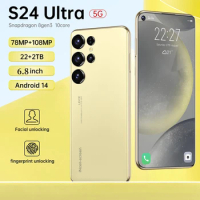 Mobile Phones S24 Ultra 6.8 HD Screen Smart Phone Original 22G+2T 5G Dual Sim Celulares Android Unlocked 108MP 7800mAh S24 Ultra