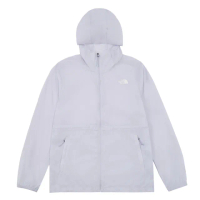 【The North Face 官方旗艦】北面女款灰色UPF防曬可收腰防風外套｜8C130TI