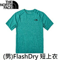 [ THE NORTH FACE ] 男 FlashDry 運動員領短上衣 綠 / NF0A49AAH1H