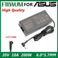 Laptop Charger Notebook Power Supply 20V 10A 200W, 6.0 * 3.7 mm For ASUS TUF Dash F15 A15 FX516PR FA506QR ROG G15 Zephyrus GA503