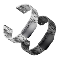 Quick Fit Titanium alloy Strap For Garmin Tactix Delta Band Fenix 6X Metal Stainless steel Watchband Quick Release Belt Bracelet