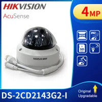 Hikvision DS-2CD2143G2-I 4MP AcuSense Dome Network CCTV Camera POE IR DS-2CD2143G2-IU Seurity IP Camera Buit-in Mic IP67