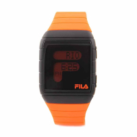 FILA 潮流旅程25個世界時區腕錶-橘色-38-015-007