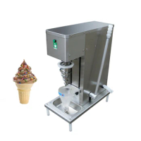 Freeze Fruit Yogurt Ice Cream Mixer Swirl Mixer Blender Real Ice Cream Maker Stainless Steel Ice Cream Blender Machine