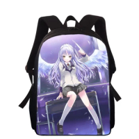 Angel Beats Tachibana Kanade 16" 3D Print Kids Backpack Primary School Bags for Boys Girls Back Pack