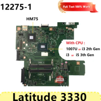 12275-1 For Dell Latitude 3330 Vostro 131 V131 Laptop Motherboard 08GGXR 0W29HP 02D6MM Mainboard With 1007U i3 i5 CPU Notebook