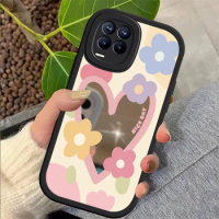 Flower Pattern Mirror Phone Case For OPPO Realme Narzo 50 30A 20 Pro Realme GT Neo 2 X XT Soft Shockproof Cases Back Cover