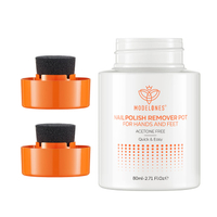 Modelones  Remover Acetone-Free & Non Drying  Remover Pot with Sponge-Top Lid Contains Jojoba Oil Pr