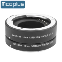 Mcoplus Metal Auto Focus Macro Extension Tube Ring for Canon EOS M M2 M3 M5 M6 M6 Mark II M10 M50 Mark II M100 M200