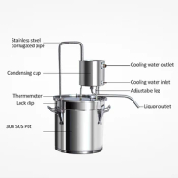 20L/5Gal Moonshine apparatus for home brewing machine distillation brandy whiskey extraction brandy making machine