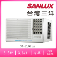 SANLUX 台灣三洋 福利品3-5坪定頻窗型右吹冷專冷氣(SA-R36FEA)