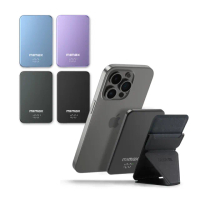 【米覓 mimax】C11 10000mAh 15W 雙孔輸出 金屬無線磁吸行動電源(內附磁吸卡包支架乙個)
