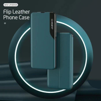 Flip Leather Phone Case For Samsung Galaxy Note 20 Ultra S21 S22 Plus S20 FE Smart Window View Magnetic Book Stand Cover