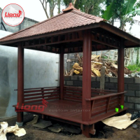 gazebo 2x2 kayu kelapa kayu mahoni kayu campur