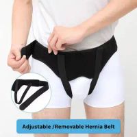 Adjustable Hernia Belt Truss for Sports Hernia Support Brace Pain Relief Recovery Strap with 2 Removable Compression Pads
