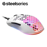 領券再折【SteelSeries 賽睿】AEROX 3 2022 EDITION SNOW WHITE 超輕量型遊戲滑鼠