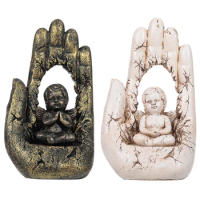 Garden Zen Buddha Hand Palm Baby Decorative Ornaments Festival Angels Home Decoration Desktop Resin Crafts Gifts Blessed Baby