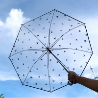 ins日本透明雨傘長柄女生拍照道具日系小清新傘少女心可愛 學生傘