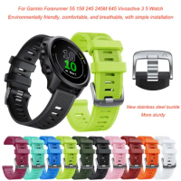 20mm Sports Bracelet for Garmin Forerunner 55 158 245 245M 645 Silicone Replacement Strap for Samsung Galaxy Watch4 Watch 3