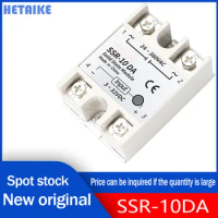 New and original Single phase solid state relay SSR-10DA 10A DC control AC solid state relay 10DA 10A